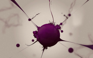 Purple dots blood space heart - small free wallpaper