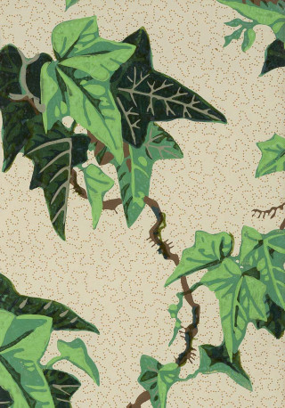 Green plant leaves gouache david - a brown border free wallpaper