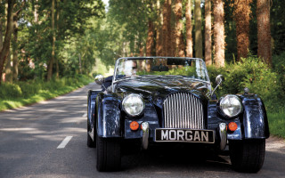 Classic car woods road arts - classic free wallpaper