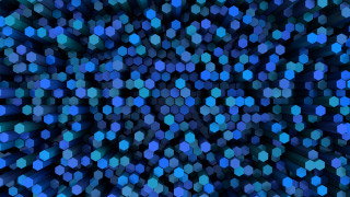 Blue hexagons background black geometric - geometric shape free wallpaper