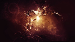Firework lightbulb abstract mandelbrot plasma - the middle of the image free wallpaper