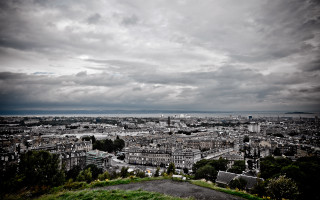City hill clouds lake cityscape - david begbie free wallpaper