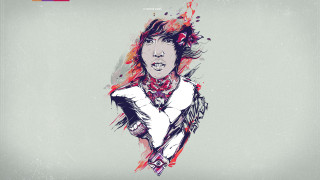 Woman scarf cigarette blood blackhair - a scarf free wallpaper