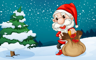 Santa sack ornaments christmas reindeer - the snow free wallpaper for desktop