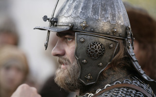 Medieval helmet chainmail man animal - the sideline free wallpaper