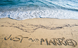 Beach just married sand waves - the sand free wallpaper