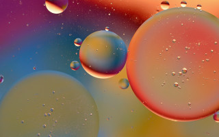 Bubbles liquid water colorful holography - a liquid free wallpaper