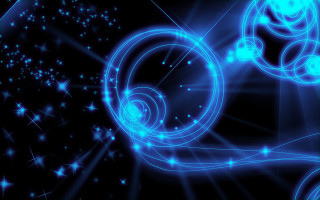 Blue starfield spiral hologram galaxy - a spiral design free wallpaper
