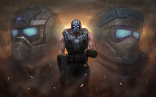 Sci fi couple smoke flames - smoke free wallpaper for desktop