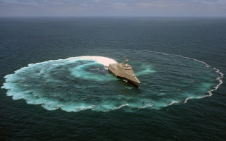 Large boat ocean wake isometric - carl critchlow free wallpaper