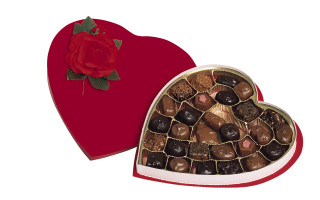 Heart box chocolates rose red - box free wallpaper