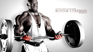 Muscular man barbell helmet motorcycle - fantastic realism free wallpaper