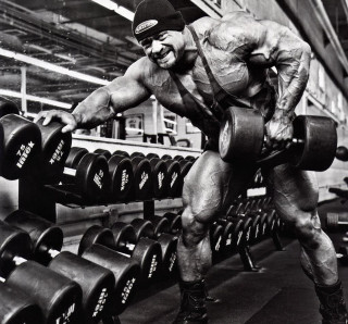 Man hat bodybuilding squat barbell - heavy grain free wallpaper