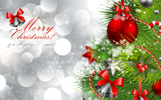Christmas tree presents decorations snowflakes - merry free wallpaper