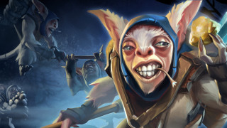 Cartoon demonic eyes hood sword - glowing free wallpaper for desktop