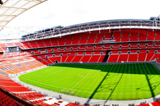 Stadium green field red seats 4 - christopher wren free wallpaper