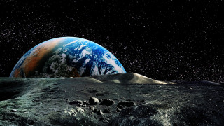 Earth moon starry background space - a view of the earth free wallpaper