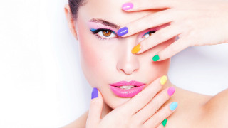 Multicolored nails pop art hatsune - pop art free wallpaper