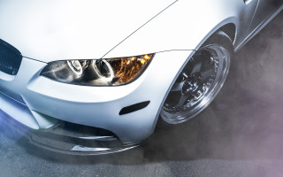 White car foggy front black - a white car free wallpaper for desktop