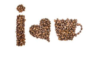 Love coffee beans white background - coffee bean free wallpaper