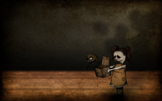 Cartoon creepy box creature storybook - a box free wallpaper