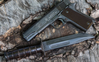 Gun knife wood military water - 30mm free wallpaper