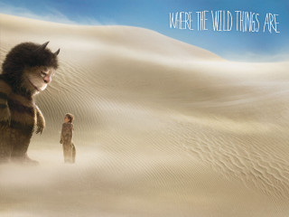 Man woman sand giant animal - wild free wallpaper