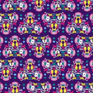 Colorful hearts flowers purple blue - a yellow border free wallpaper