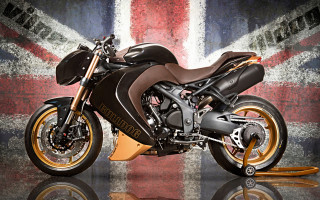 Motorcycle britishflag reflection matte futurism - british free wallpaper