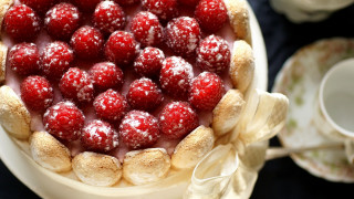 Raspberry cream dessert tea florianne - a cup of tea free wallpaper