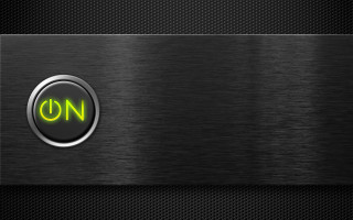 Metal button green glowing raytraced - metallic free wallpaper