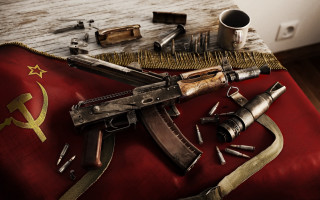 Gun weapons red blanket hammer - anton graff free wallpaper