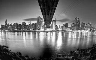 City skyline bridge night lights 4 - ansel adams free wallpaper
