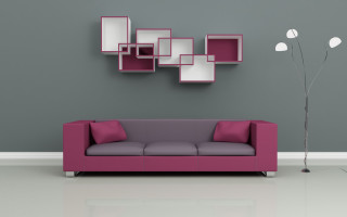 Living room couch lamp vase - modular free wallpaper