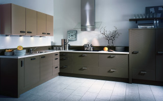 Kitchen clock countertop fruit bowl - a bowl of fruit free wallpaper