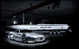 Silver car silver boat garage - a white boat free wallpaper
