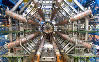 Large machine room pipes centre - constant permeke free wallpaper