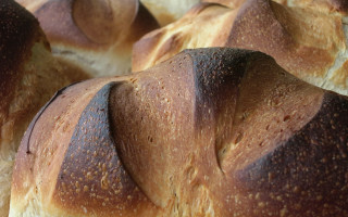 Bread closeup brown texture background - fine texture free wallpaper