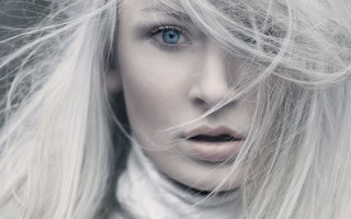White hair blue eyes wind - the wind free wallpaper