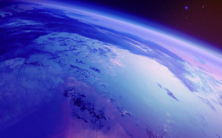 Earth space starry milkyway beach - a view of the earth free wallpaper