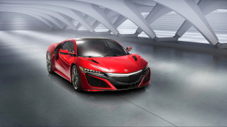 Red sports car garage bridge - a garage free wallpaper