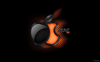 Apple orange background computer art - chica macnab free wallpaper