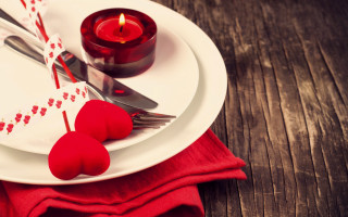 Romantic plate heart fork knife - romantic free wallpaper