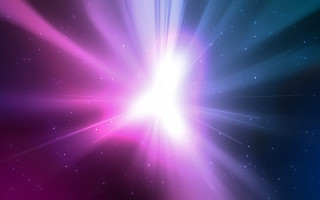 Bright starburst blue pink purple - volumetric light free wallpaper