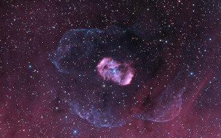 Star ring blue center space - in the sky free wallpaper