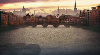 River bridge boat city clock - a clock tower free wallpaper