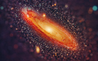 Bright orange black spiral space - galaxy free wallpaper