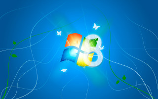 Blue butterfly window 8 logo - felipe seade free wallpaper
