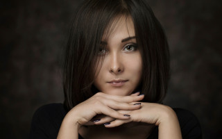 Elina karimova portrait bangs brown 2 - her chest free wallpaper