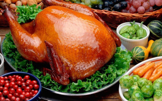 Turkey platter fruits vegetables food - a turkey free wallpaper